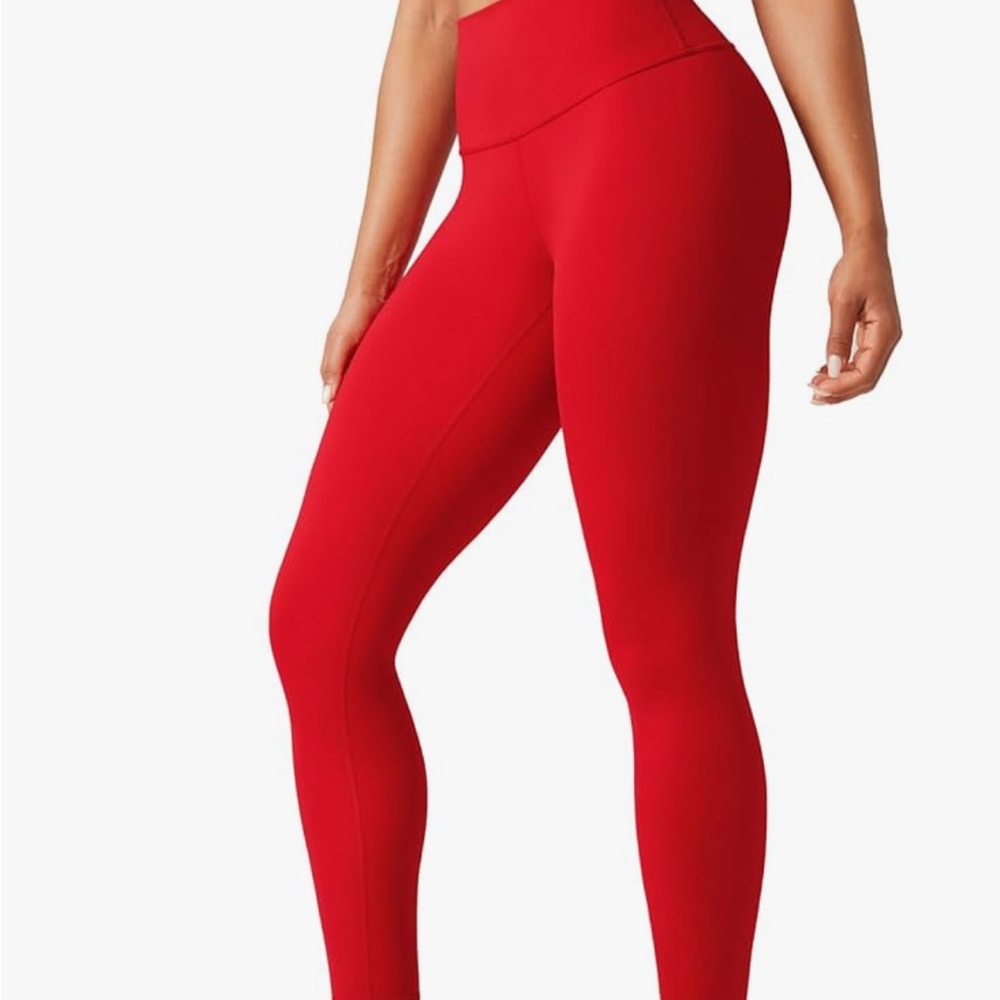 CRZ YOGA Red Performance Leggings